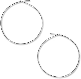Thin Hoop Earrings for Women - Lightweight Wire Threader Loop Drop Dangles
