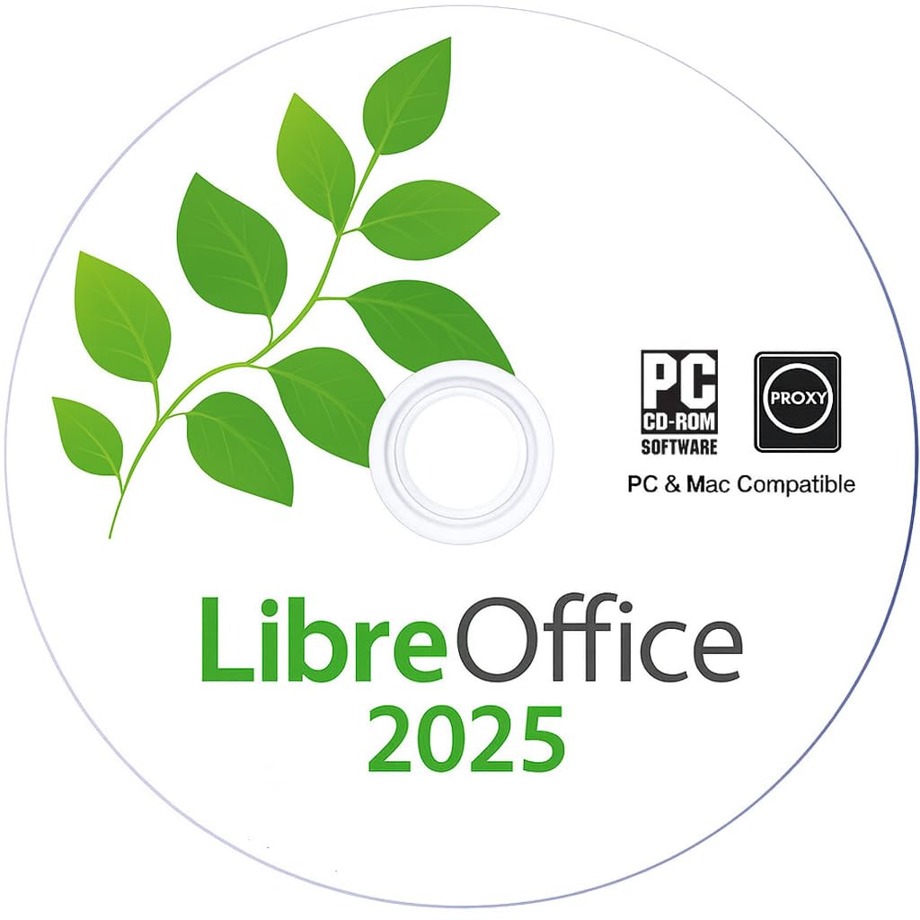 LibreOffice Office Suite 2025 on CD Compatible with Microsoft Office Word, Excel