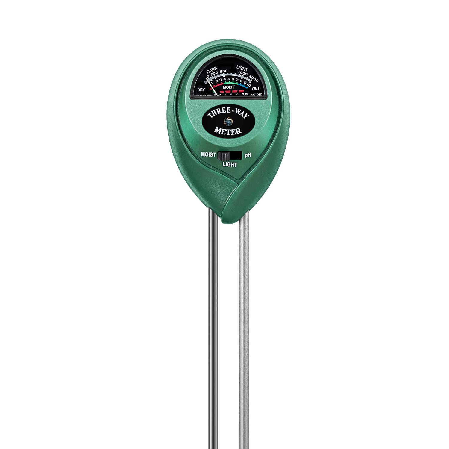 VIVOSUN Plant Soil Moisture Meter, 3-in-1 pH Tester, Indoor & Outdoor Use | Batt