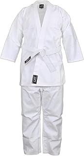 JP White Karate Uniform for Kids & Adults Lightweight Student Karate Gi Martial Arts Uniform with Belt