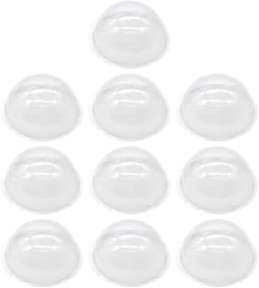 Uonlytech 10pcs Clear Plastic Half Round Dome Covers for Miniature Terrariums PVC Round Cover 6.29 x 6.29 x