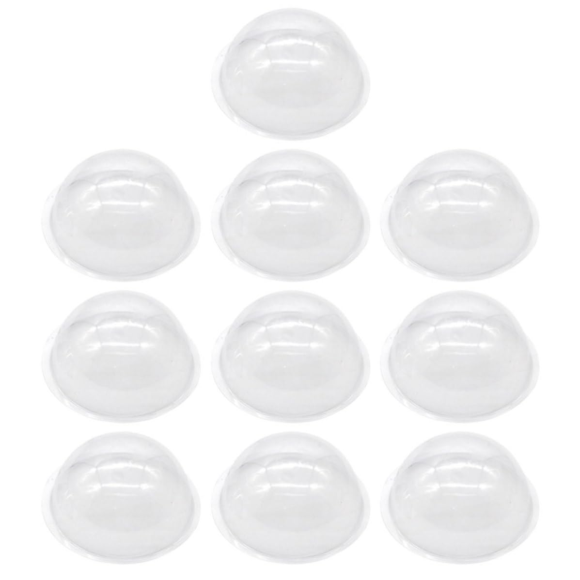 Uonlytech 10pcs Clear Plastic Half Round Dome Covers for Miniature Terrariums PV