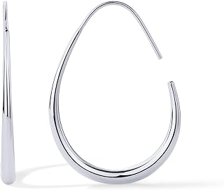 PAVOI 14K Gold Plated Teardrop Hoop Earrings for Women, Statement Earrings