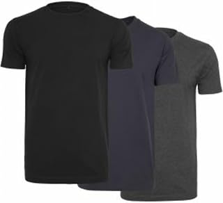 Build Your Brand Men T-Shirt Round Neck 1/3/5 Pack