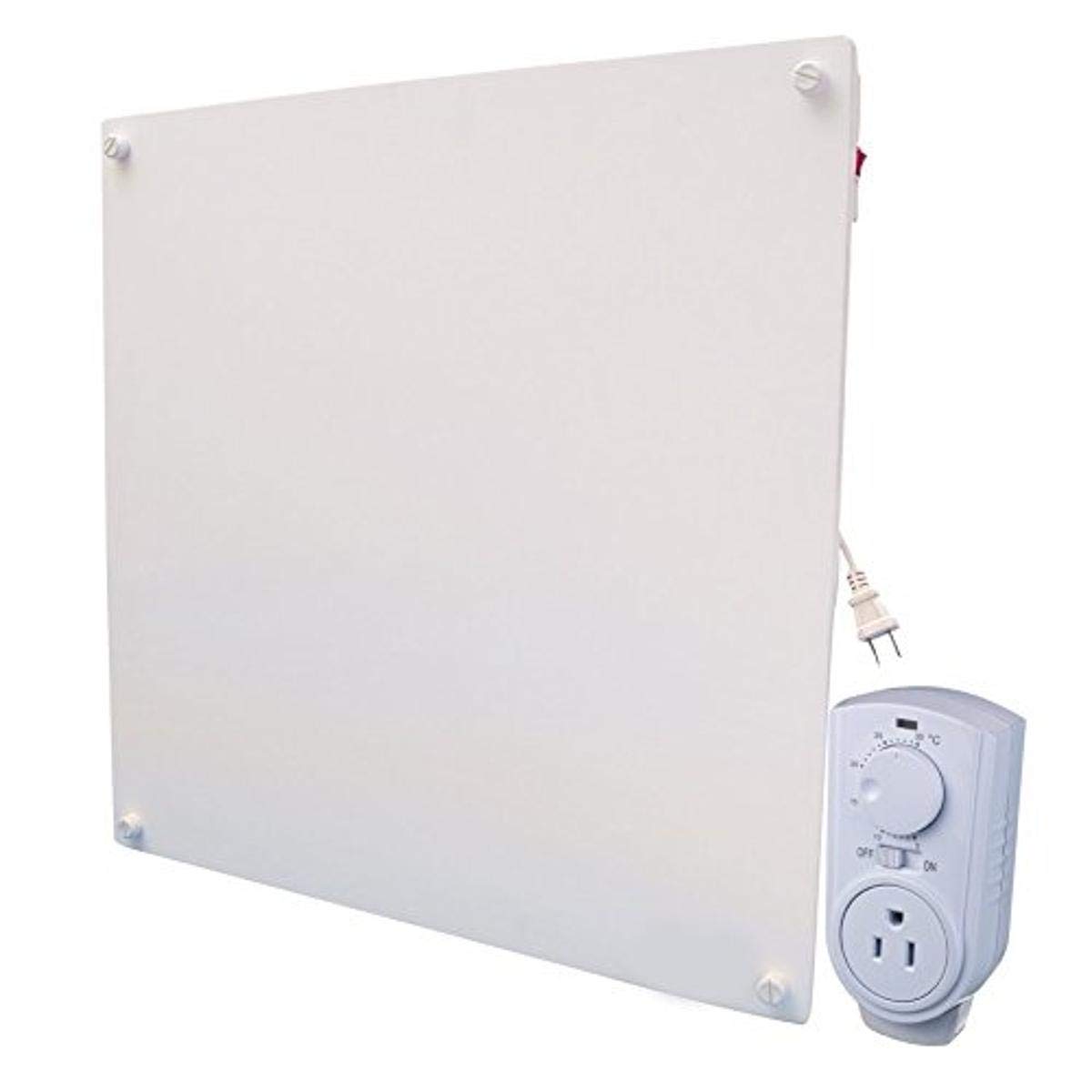 Amaze Heater 400SSTH 400W with Plug-In Thermostat Electric Panel Room Heater