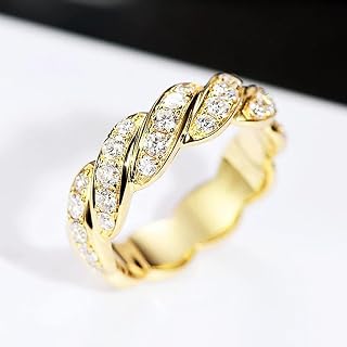 Stylish Novelty Gold Coloring Shiny Cubic Zirconia Fashion Daily Jewelry for Women