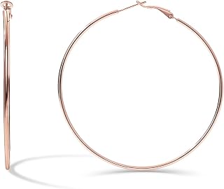 PAVOI Gold Hoop Earrings for Women, 14K Gold Plated Paddle-Back Hoops