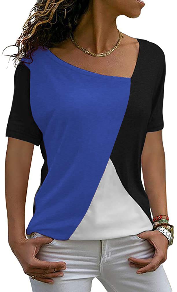Women's Summer Casual Short Sleeve Tunic Tops