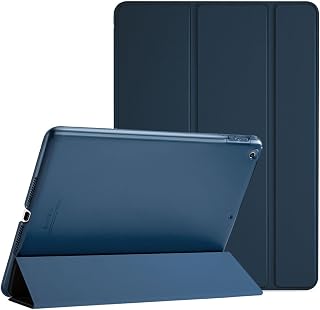 ProCase Case for iPad 9.7 Inch iPad 6th/5th Gen 2018 2017 -Navy | iPad 9.7" Slim Lightweight Tri-Fold Stand Cover Translucent Frosted Hard Back Shell Smart Folio Support Auto Wake/Sleep