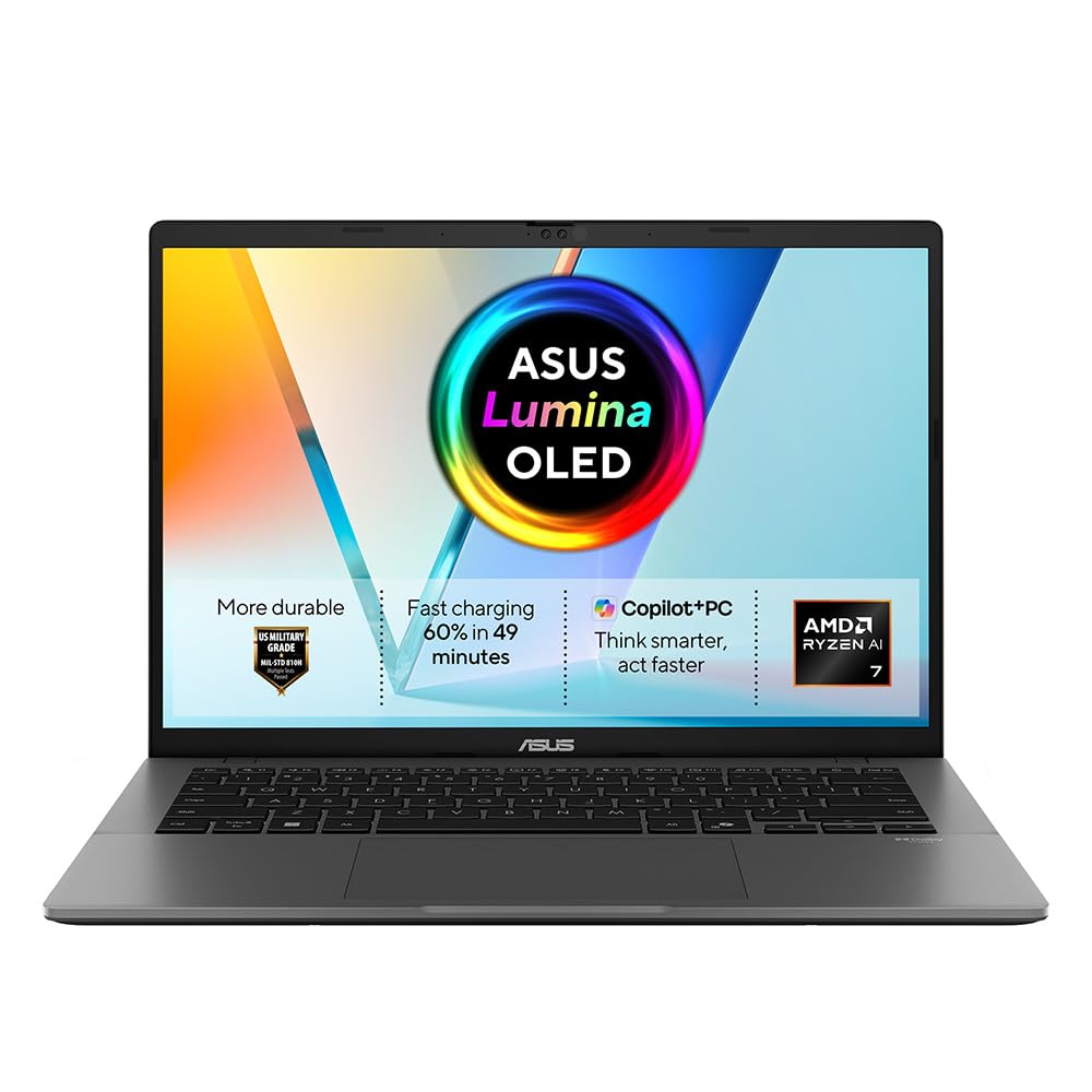 ASUS Vivobook OLED M3407 Copilot+ PC Laptop | AMD Ryzen AI 7 445 | 1TB SSD | 32G