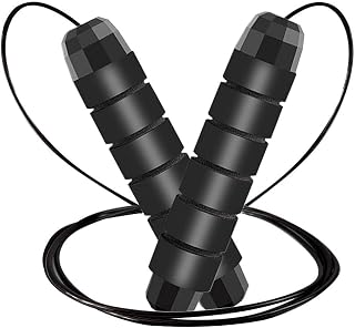 Jump Rope, Adjustable Jump Ropes for Fitness for Women Men and Kids Tangle-Free Rapid Speed Jumping Rope Cable with Ball Bearings Exercise&Slim Body at Home School Gym
