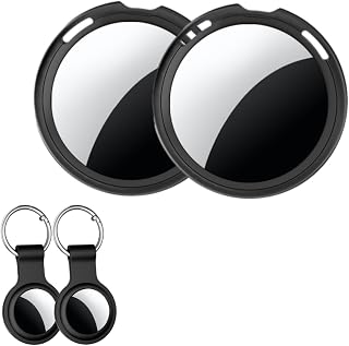 Tracker Tags-2 Pack [Apple MFi Certified]Pair with Apple Find My (IOS Only) | Air Smart Bluetooth Item Finders Worldwide Real Time Tracking Locator Waterproof for Key Kid Pets Backpack Wallet Dog Luggage