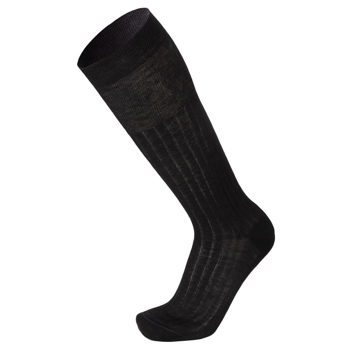 Prisco Men's Long Ribbed Scottish Thread Socks, Men's 100% Cotton Tall Socks, So