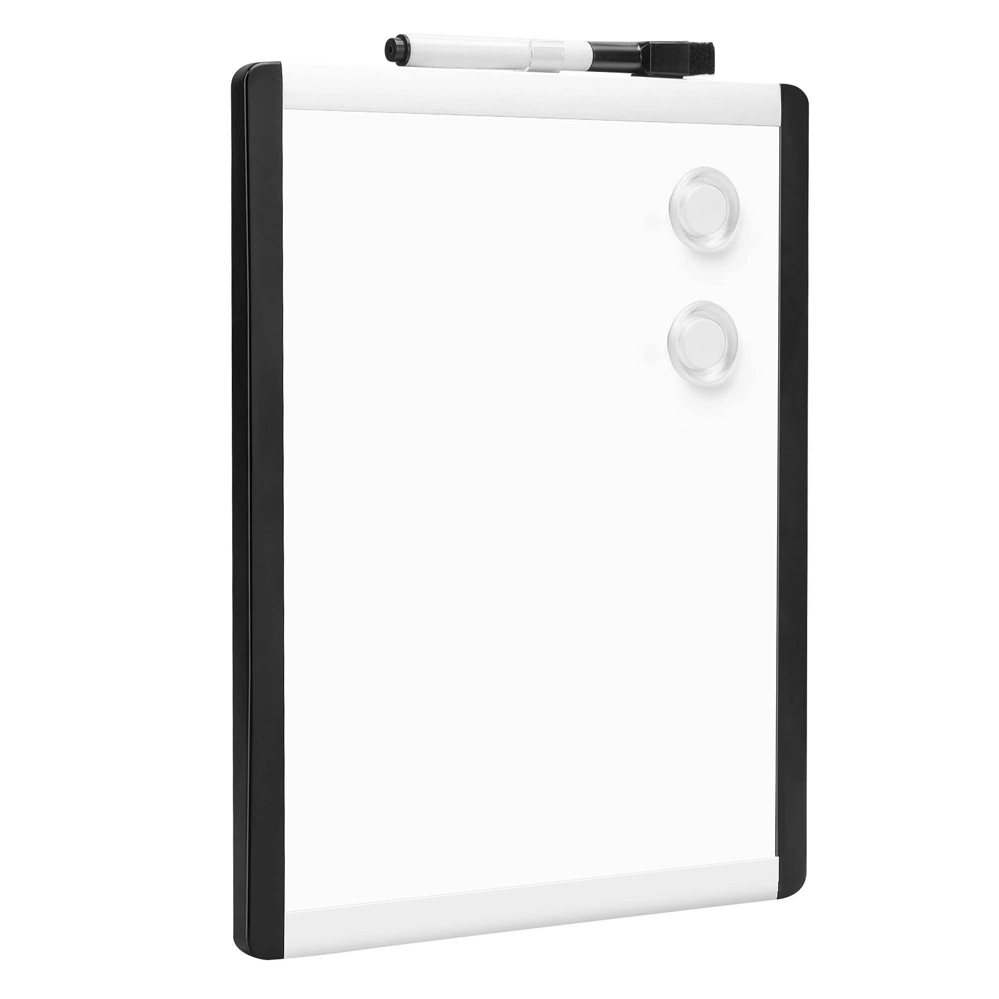 Amazon Basics Small Dry Erase Whiteboard, Magnetic, with Marker and Magnets, Lig