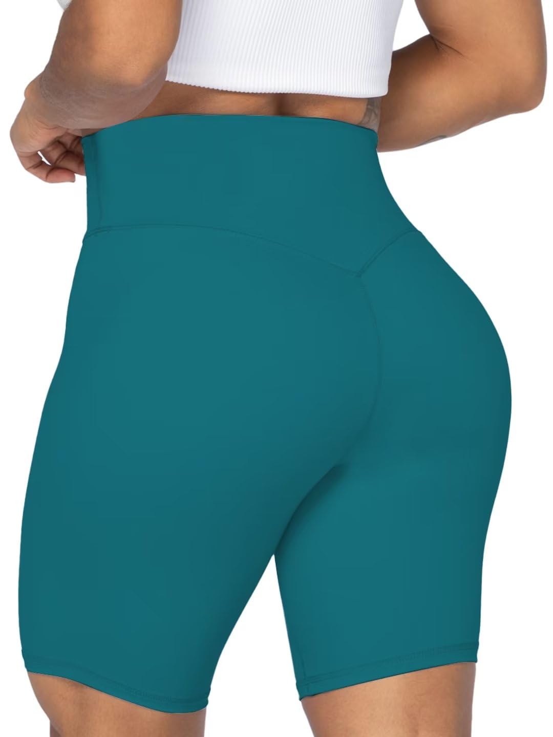 Sunzel Women Seamless Front High Waist Tummy Control Yoga Shorts Fitness Shorts
