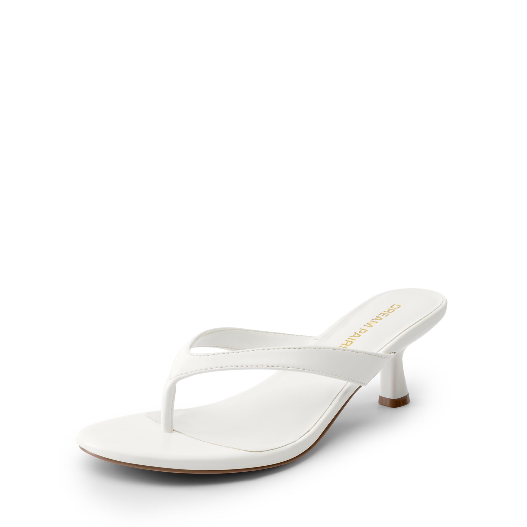 DREAM PAIRS Tongs à talon bas avec lanière, chaussures d'été élégantes à enfiler