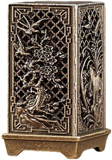 Elegant Incense Holder with Floral and Bird Design – Traditional Chinese-Inspired Bronze-Tone Metal Incense Holder for Home Decor & Meditation