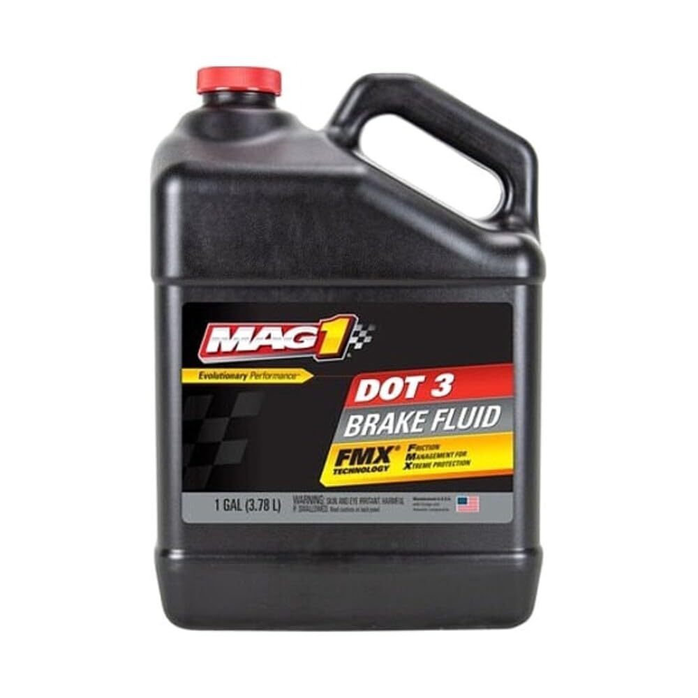 MAG 1 DOT 3 Brake Fluid | 1 Gallon | High-Temperature Hydraulic Brake Fluid | FM