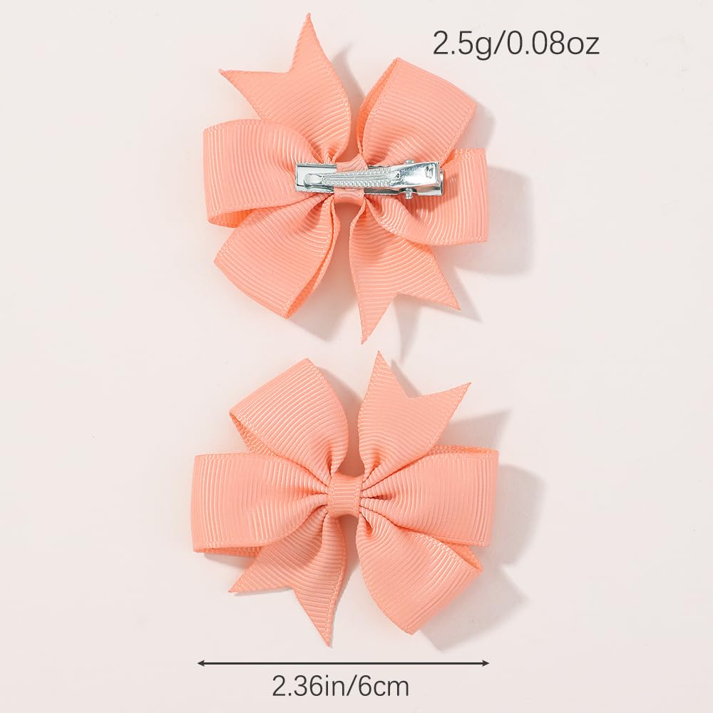20pcs 2.5" Pinwheel Bow Hair Clips Alligator Clips Grosgrain Ribbon Hair Accesso