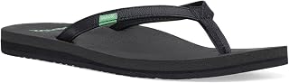 Sanuk Yoga Joy Womens Flip Flops | Yoga Mat Footbed | Sandals for Women | Womens Yoga Sandals | Women's Beach Sandals