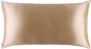 slip King Pure Silk Pillow Case - 100% Pure 22 Momme Mulberry Silk - King Size Standard Pillow Case -Anti-BedHead, Anti-Sleep Crease, Caramel (20" x 36")
