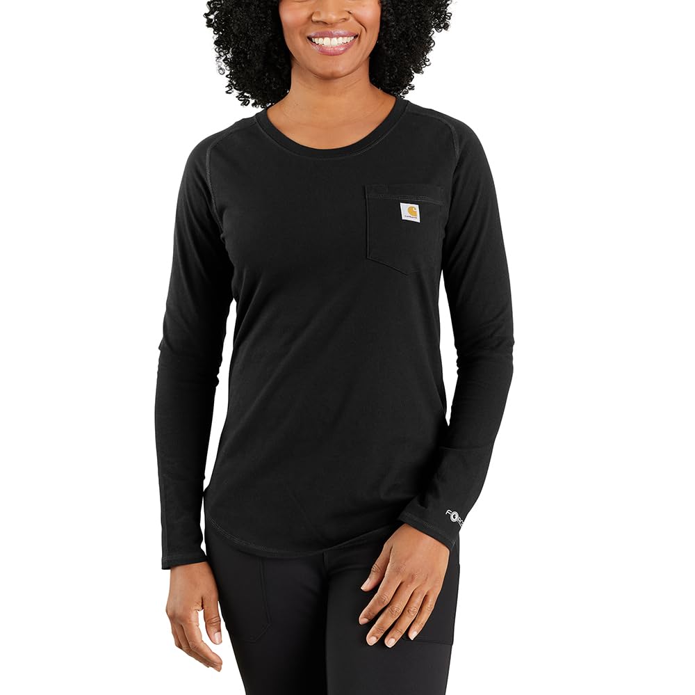Carhartt Womens Force Relaxed Fit Midweight Long-Sleeve Pocket T-shirtT-Shirt