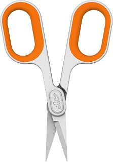 Slice 10546 Small Pointed Scissors - Comfortable Scissors with Pointed Tips and Finger-Friendly Ceramic Blades – for The Home, Office or Studio, White