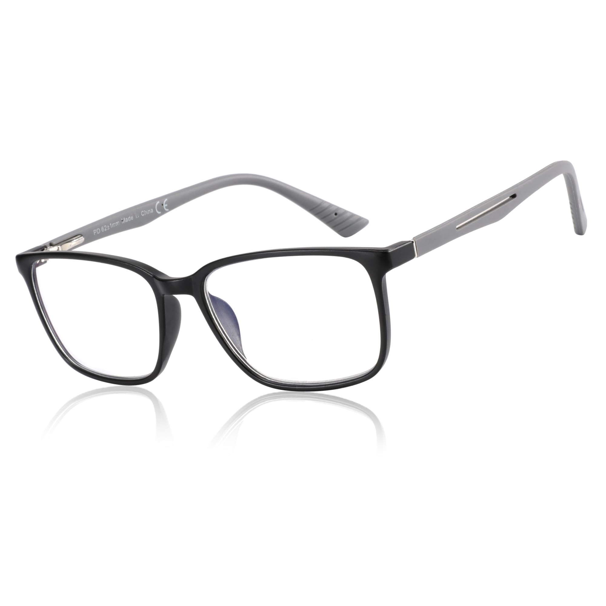 ZENOTTIC Occhiali con Filtro Luce Blu, Occhiali da Lettura Uomo con Montatura Qu