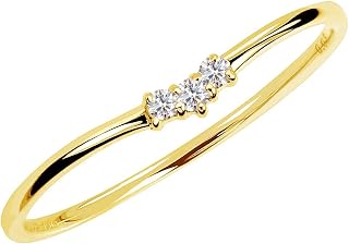 LARA Christie Ring Ladies Ring Diamond 0.02ct lr71-0006, Yellow Gold, Diamond