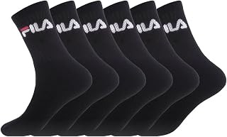 FILA Men's Cotton Socks, Pack of 6, Optimal Fit and Breathable