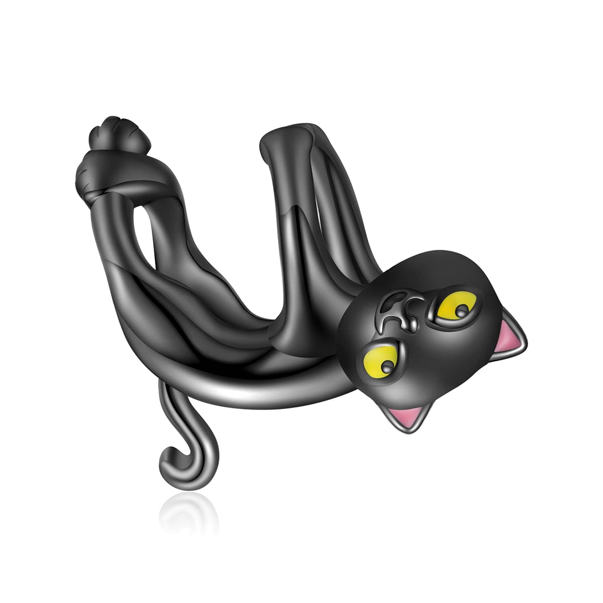 Black Cat Charms fit for Pandora Bracelets 925 Sterling Silver Animal Charm Bead