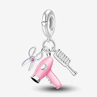 1Pc Fashionable Sterling Silver Cute Pink Series Beads Charms Fit DIY Jewelry Matching And Daily Outfit Decoration Gift For Women