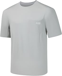 Bassdash Men's Short Sleeve Pocket T-Shirt UPF 50+ Performance UV Sun Protection Fishing Hiking Kayak Sports Shirts
