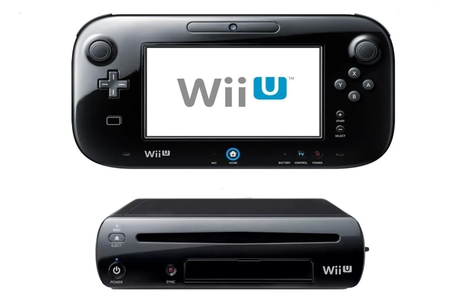 Nintendo Wii U Console 32GB Basic Set - Black (Renewed)