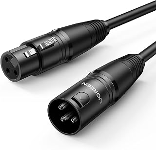 UGREEN XLR Cable Microphone Cable Male to Female Sound System (2M) | Compatible with Microphone Mixer Speaker Camera Amplifier Power Phantom Speaker Mixer Console