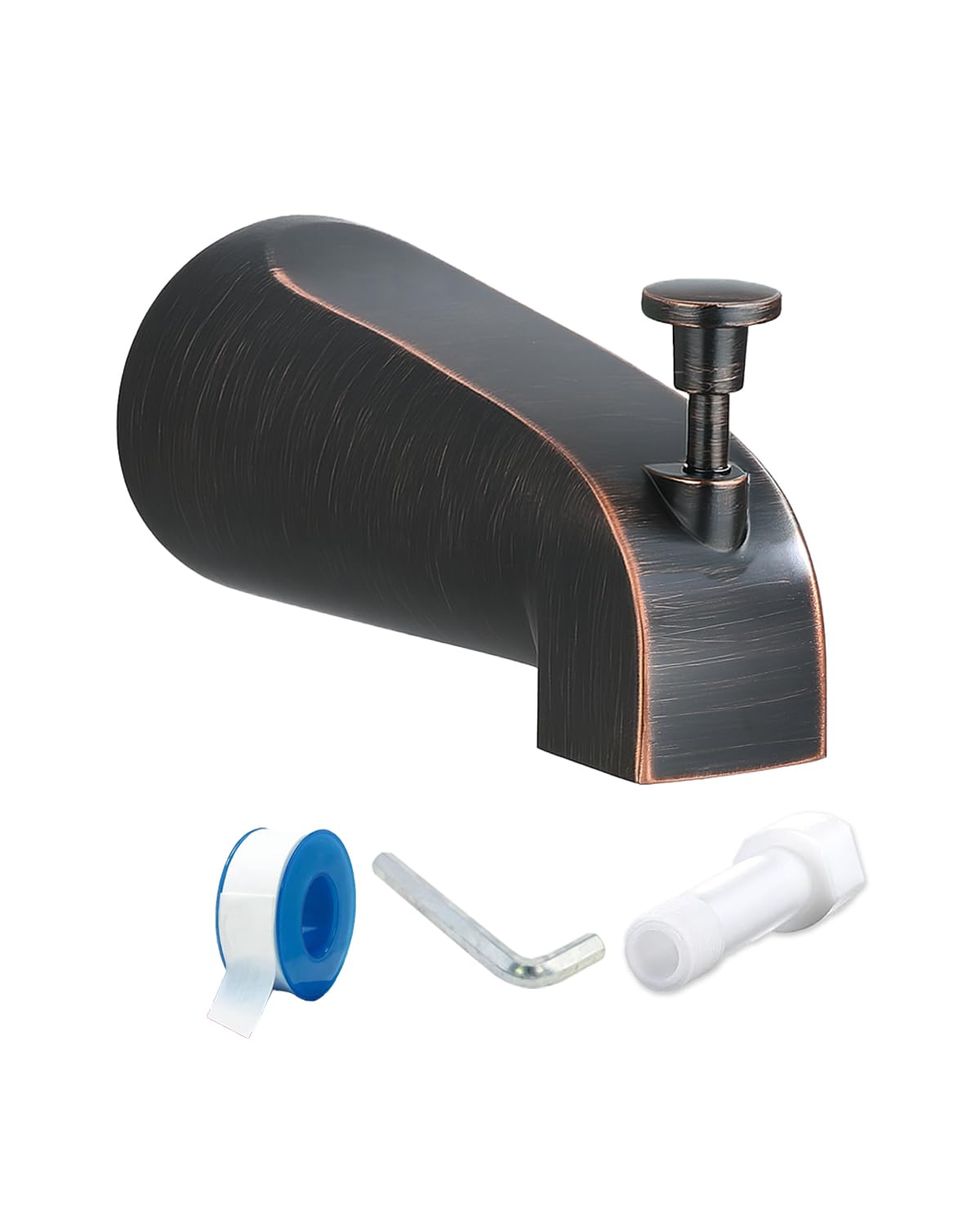 Tub Spout with Diverter, Slip On Bathtub Spout Fits 1/2'' Copper Tube(5/8'' Dia)