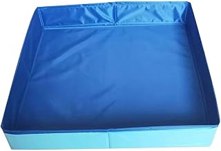 Foldable Pet Swimming Pool, 50x50x10cm Square PVC Sand Box | Foldable Waterproof Sand Plate, Multi‑Purpose Foldable Puppy Swimming Pool, for Kids Sand Play, Beach, Garden, Backyard