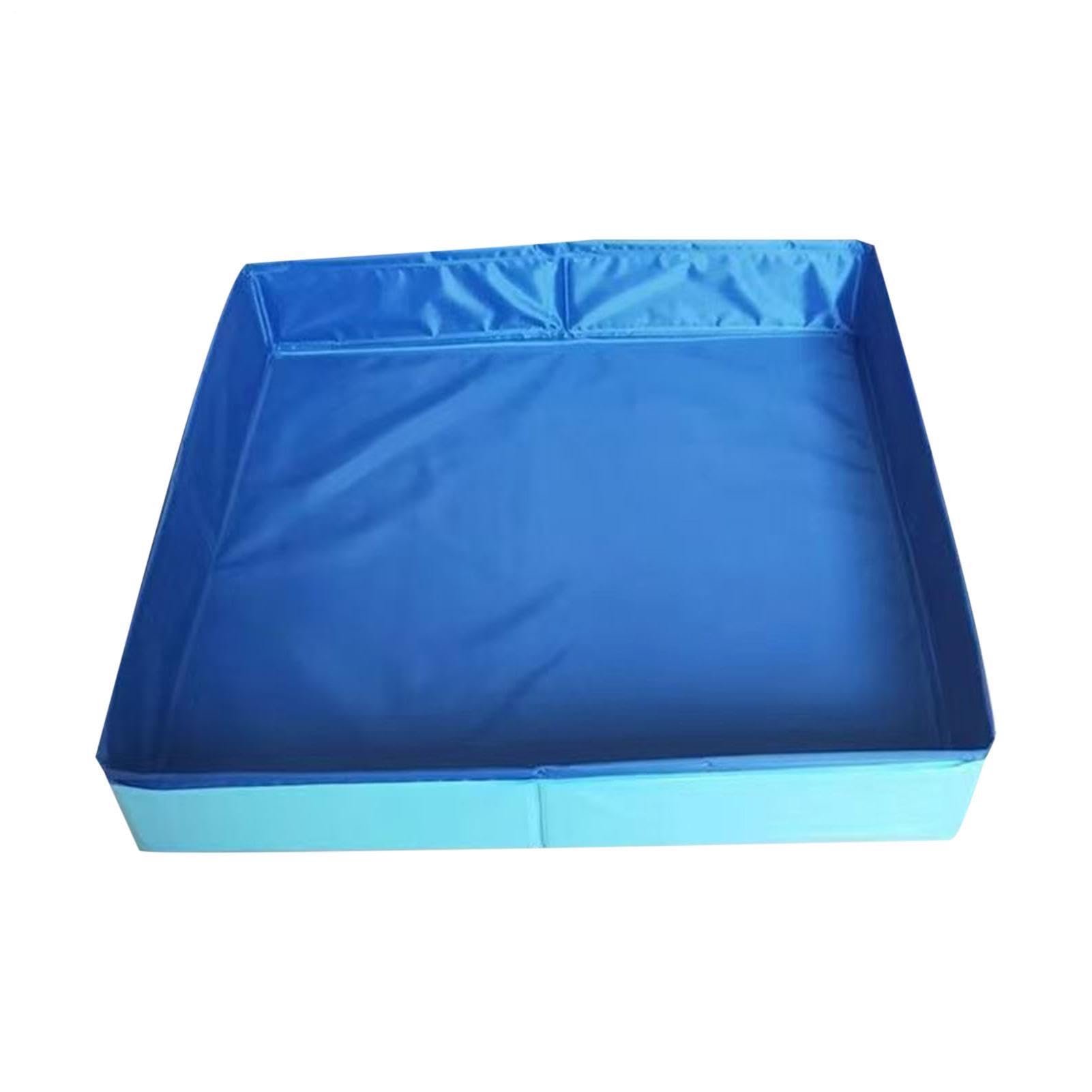 Foldable Pet Swimming Pool, 50x50x10cm Square PVC Sand Box | Foldable Waterproof