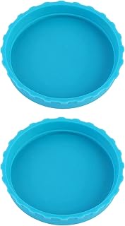 2 Pcs Blue Silicone Coke Can Covers Flexible Reusable Food Grade Leak Proof Protection Soda Silicone Can Lids for Kitchen Must-Have Picnic Accessories & Beach Gadgets No Odor Leak-Proof