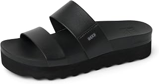 Reef Women's Cushion Vista Hi Sandal, Black/Black, 9.5