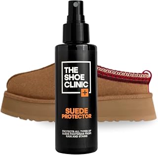 Shoe Clinic Suede Protector Spray for Suede & Nubuck Leather | Stain, Dirt & Rain Water Protection | Waterproof Shoe Protector Spray for Shoes, Boots & Trainers | 125ml