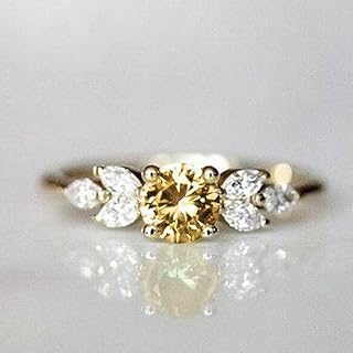Dainty Sparkling Cubic Zirconia Engagement Ring for Women