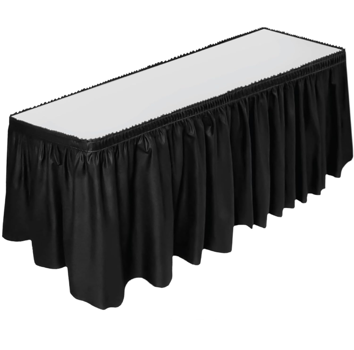 DecorRack Table Skirt, 29 in x 14 ft -BPA Free- Plastic Tableskirt, Disposable, 