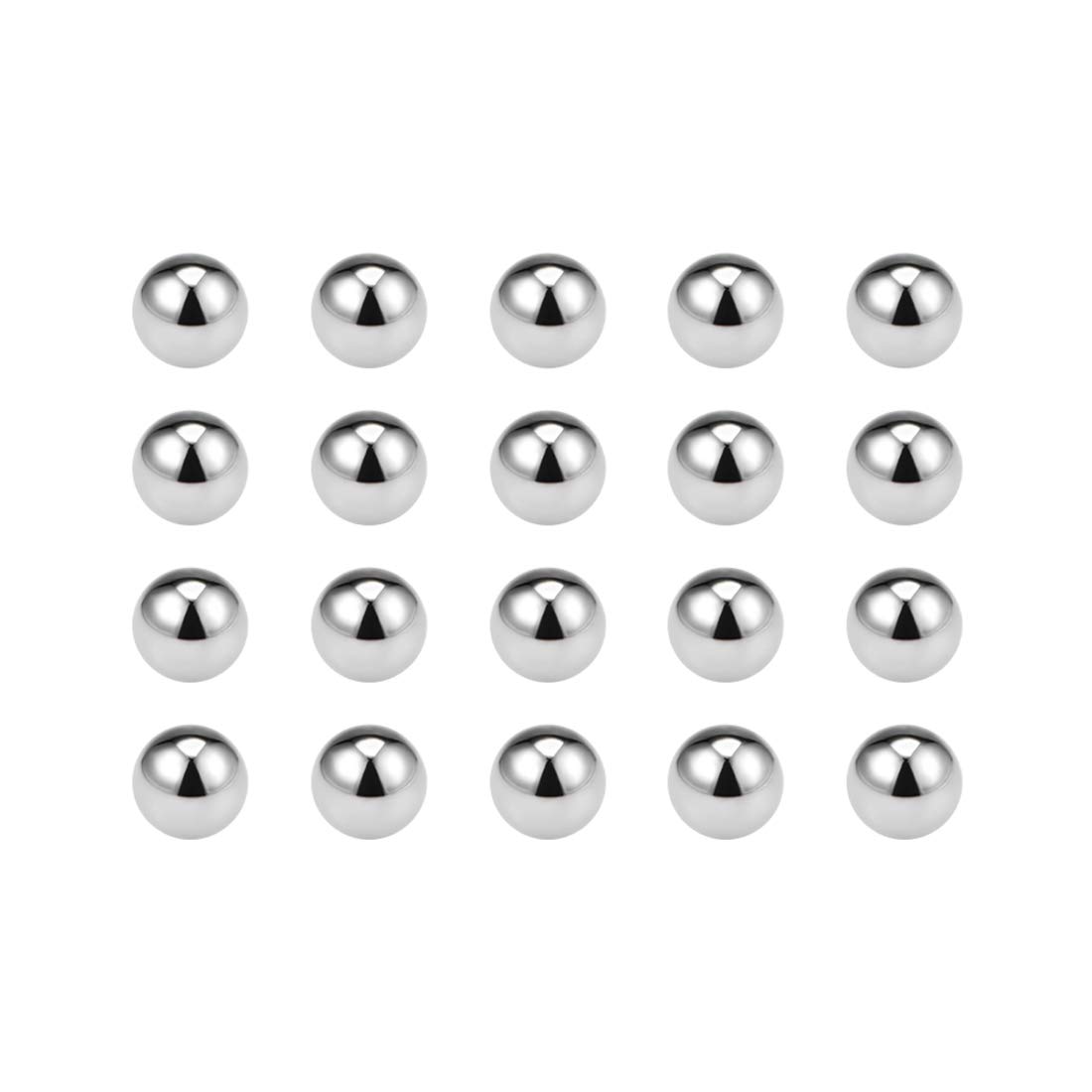 20pcs Precision Ball 2.5mm Solid Chrome Steel G10 Ball Bearing Keychain Wheel