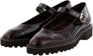 Himiko 651323 Mary Jane Flat Shoes, Strap, Low Heel, Genuine Leather, Cushioned, Lightweight Sole, Himiko, Thimble, Track Sole, Mary Jane Pumps, Women's