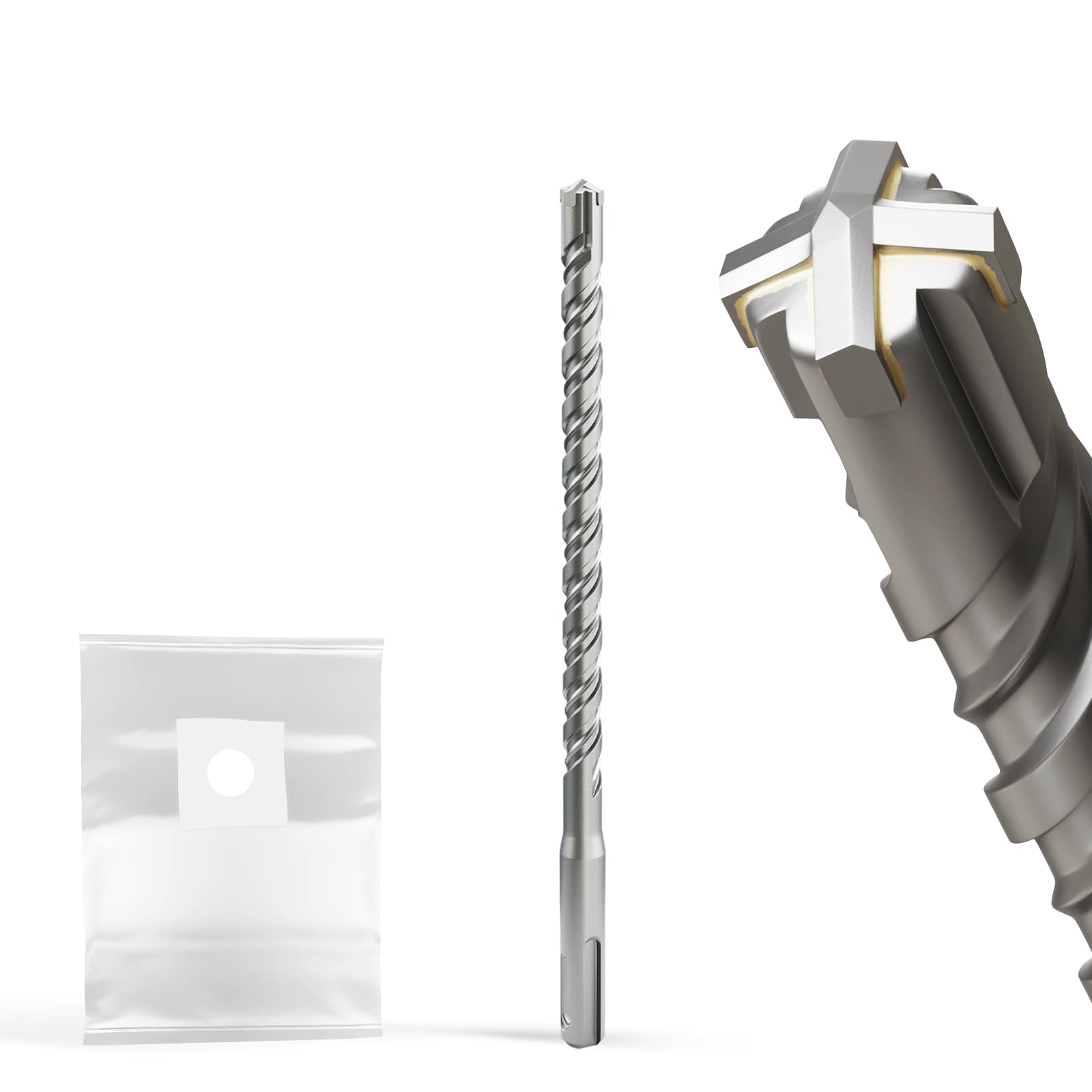 XZH SDS Plus Masonry Drill Bits 10mm x 160mm, Professional Tungsten Carbide Cros