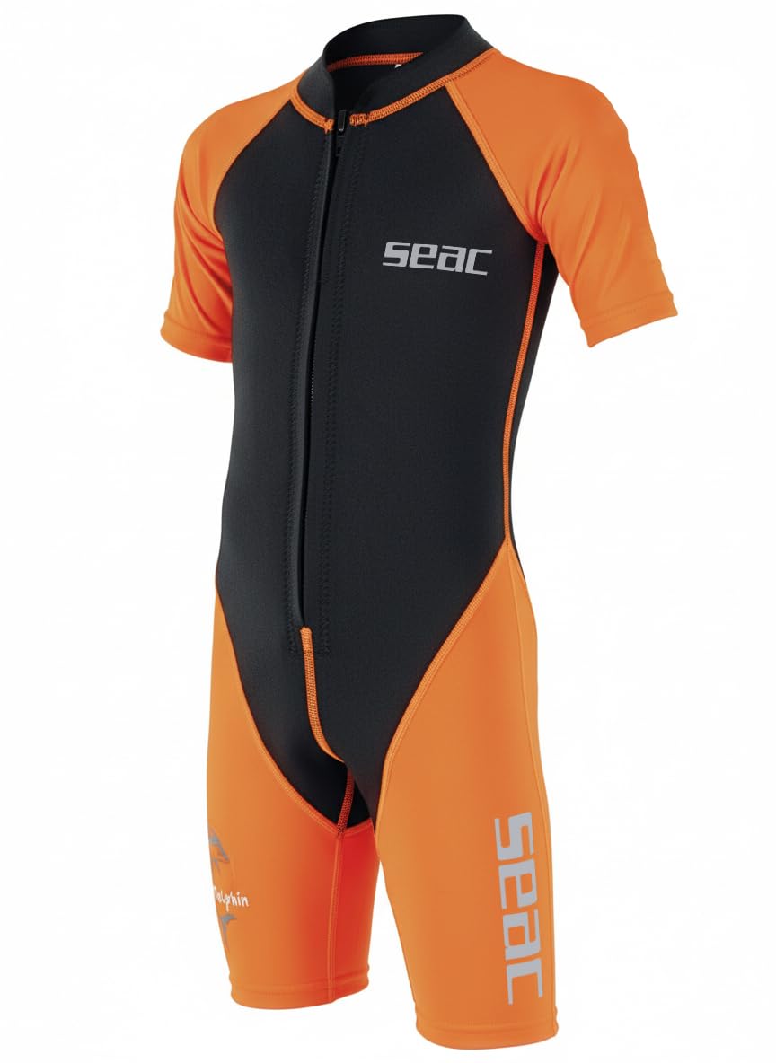 Seac Dolphin Kids Shorty 1/8" Neoprene Lycra Wetsuit for Swimming, Snorkeling an