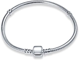Pandach Women's 925 Sterling Silver Bracelet for Charms Snake Bracelet Compatible with Pandora Charms