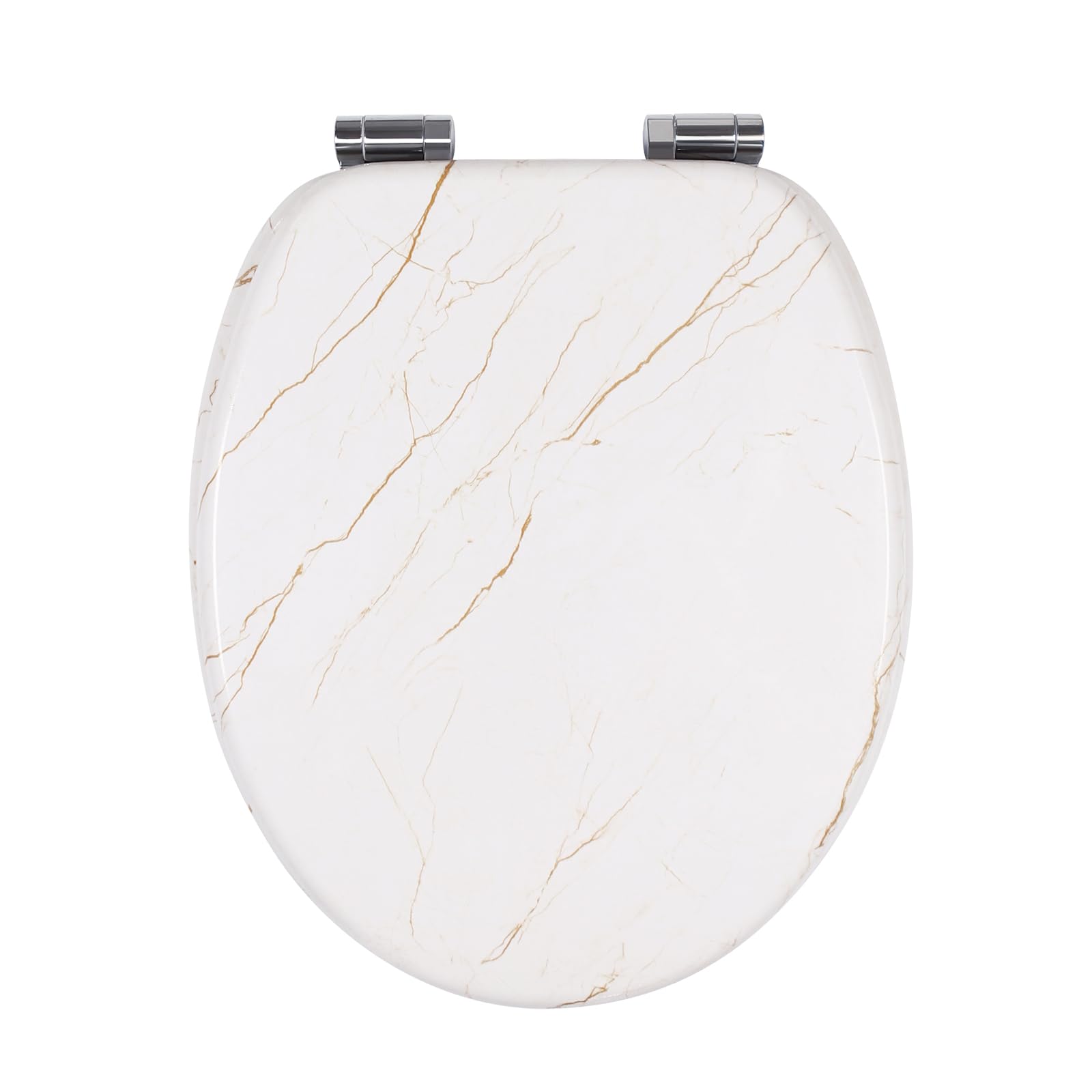 Toilet Seat with Soft-Close Mechanism, High-Quality Toilet Lid, Stable and Does 