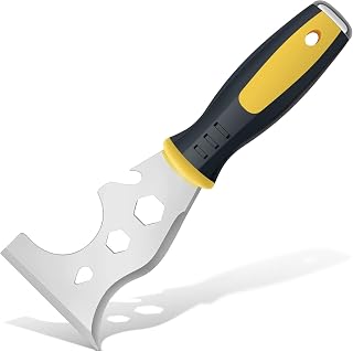 Suokoun 13-in-1 Painters Tool - Stainless Steel Multi Scraper Includes Roller, Straight and Curved Scrapers